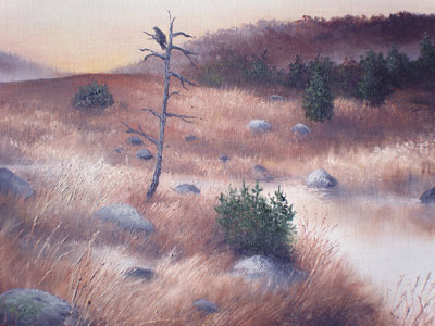 P pass i gryningen  46 x 38